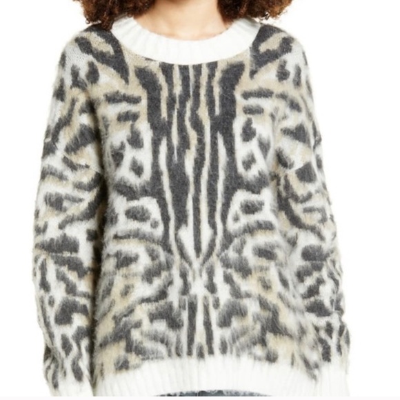 Nordstrom BP Animal Print Abstract Long Sleeve Sweater Size S - Picture 8 of 8